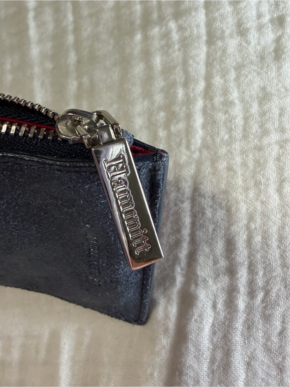 Hammitt 210 West ID Wallet Blue Suede - Picture 4 of 6